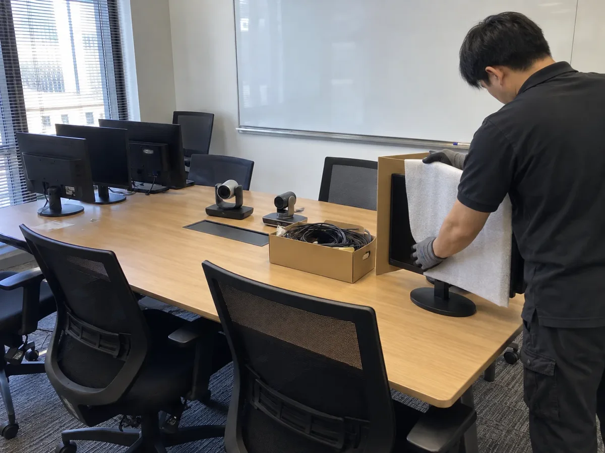 尖沙咀整理搬運中